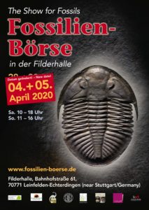 Fossilien Börse 2020 Plakat mit neuem Datum